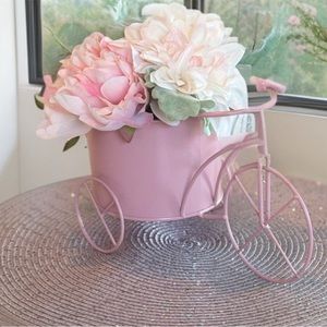 Antique tricycle flower basket